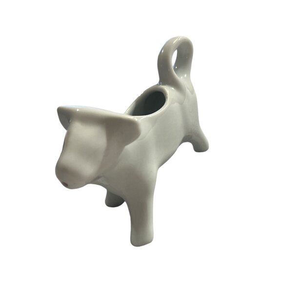 Cow Creamer Ceramic White Unbranded 6 1/2" Long 4" High - Picture 5 of 6